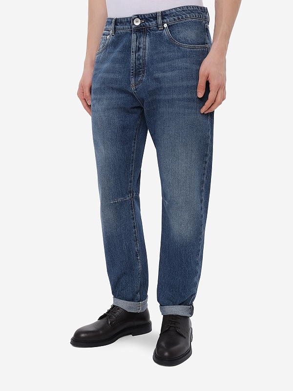 Джинсы муж Brunello Cucinelli M074PX1290 DENIM MEDIO OLD - 2