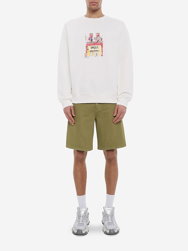 Толстовка муж Drôle de Monsieur K-SW201-CO127-OW OFF WHITE - 1