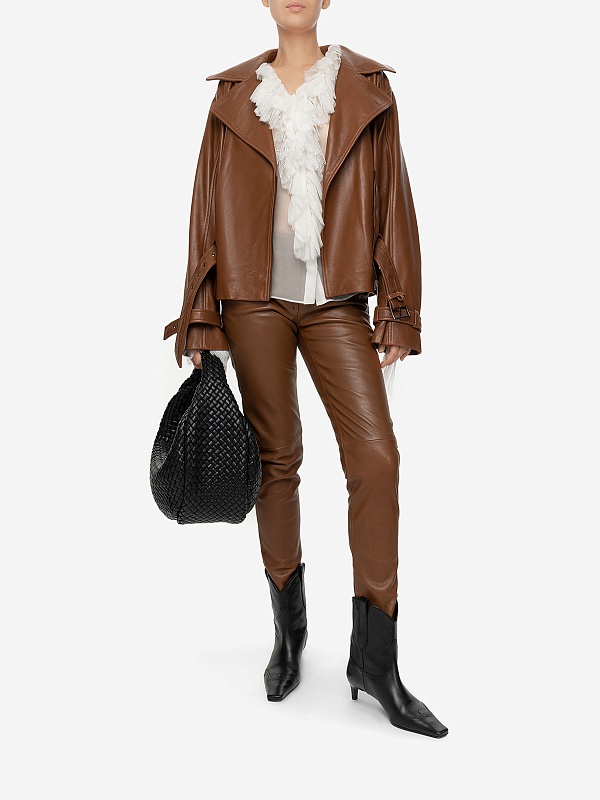 Куртка кожаная жен Alberta Ferretti 3702 6675 A0099 - 2