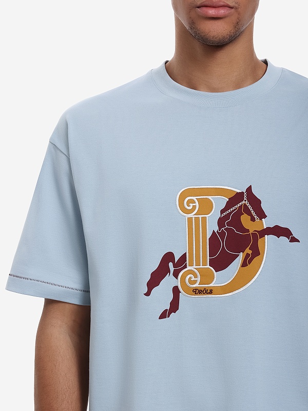 Футболка муж Drôle de Monsieur I-TS267-CO195-BABL BABY BLUE - 3