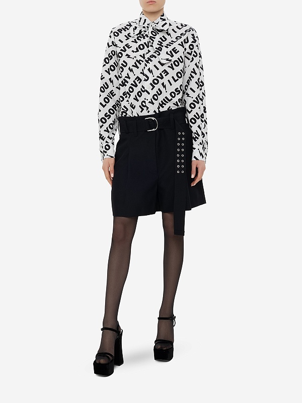 Блуза жен Philosophy Di Lorenzo Serafini 0225 5742 A1555 Fantasy print Black - 2