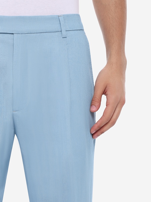 Брюки муж Fefe Napoli PTLMOLLACHAMBRAY-G101 SKY - 5