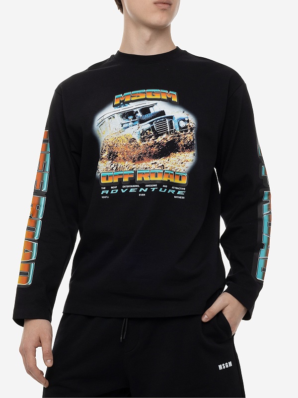 Футболка с длинным рукавом муж MSGM 3640MM150 247016 99 - 3