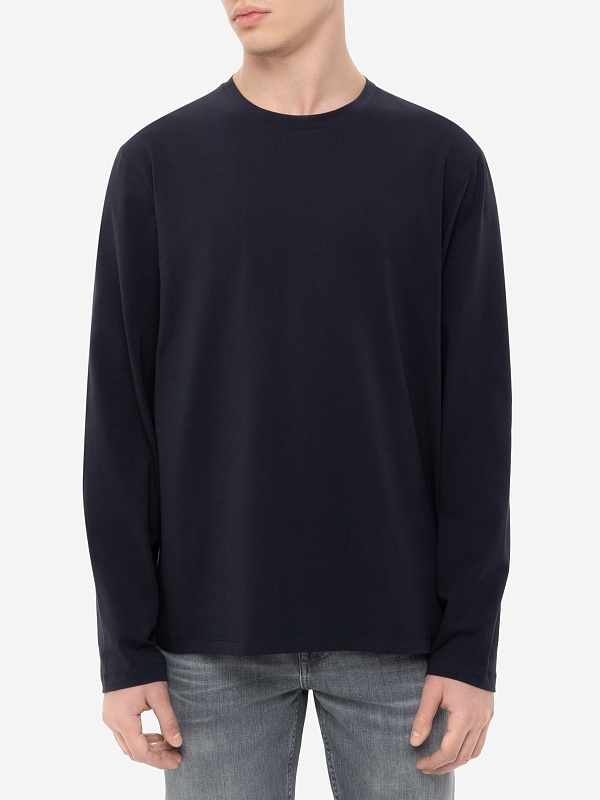 Футболка с длинным рукавом муж 7 For All Mankind JSPM2370NA DARK BLUE - 3