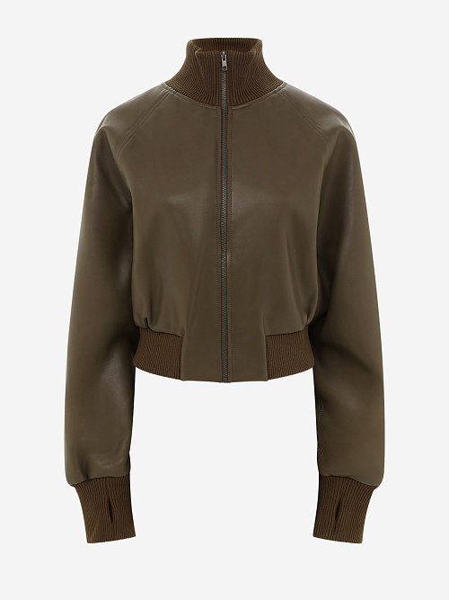 Куртка кожаная жен Norma Kamali ST3254LVR31867 BARK - 0