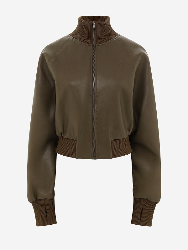 Куртка кожаная жен Norma Kamali ST3254LVR31867 BARK - 5