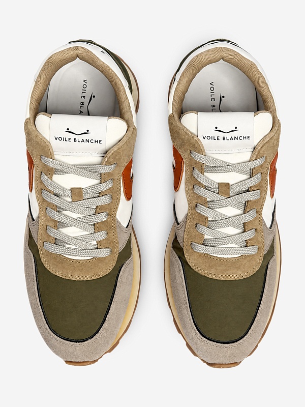 Кроссовки муж Voile Blanche 2018797-17 3D97 SAND-ARMY GREEN-MILK ORANGE - 3