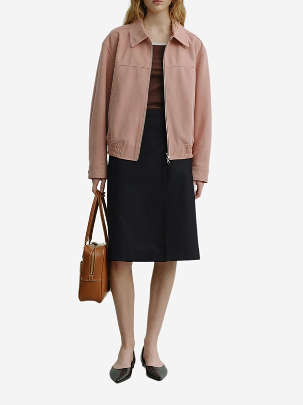 Бомбер жен DUNST UDJU6A107P1 SOFT PINK - 1