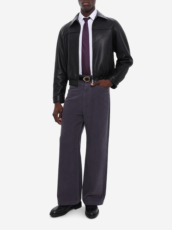 Куртка кожаная муж Tonywack BF12LJ101 BLACK - 1