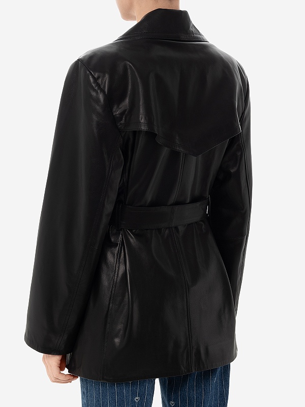 Куртка кожаная жен Burka an-2403 Черный - 4