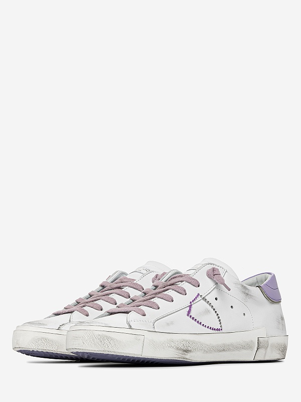 Кеды жен Philippe Model PRLD VB36 VEAU BRODERIE_BLANC VIOLET - 3