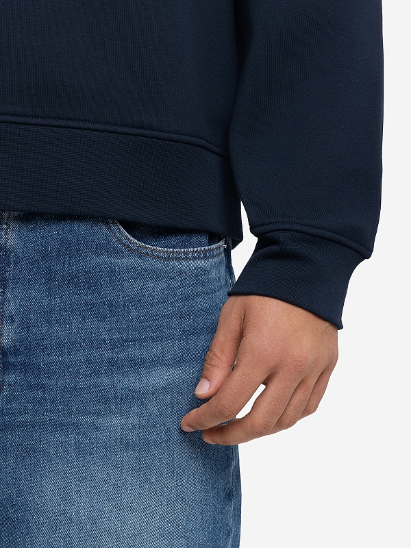 Толстовка муж A.P.C. COHBR-H27916 TIQ DARK NAVY/ECRU - 4