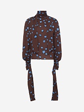 Блуза жен Rowen Rose TOP_RR496_v2 Brown & Blue Print