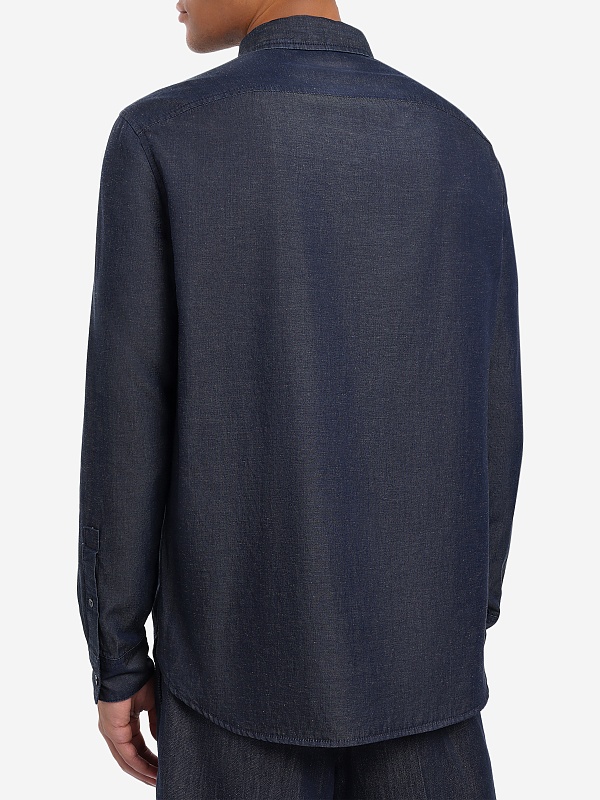 Рубашка муж Emporio Armani EM001527 AF25156 MB001 BLUE DENIM - 4