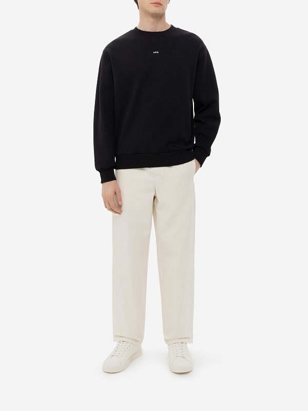Толстовка муж A.P.C. COHBX-H27910 TZC NOIR/BLANC - 2