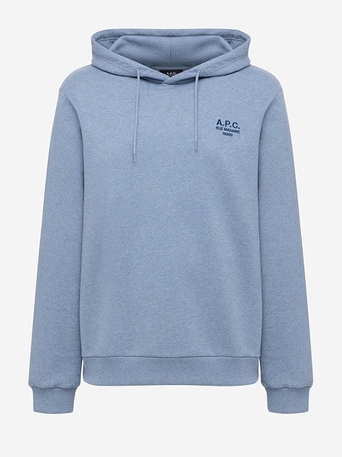 Худи муж A.P.C. COHGR-M27914 BLEU GRIS CHINE/BLEU - 0