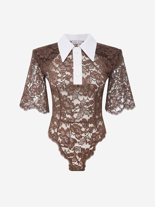 Боди жен Rowen Rose TOP_RR460 Brown - 0