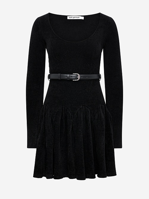 Платье жен Self-Portrait AW25-029S-B BLACK - 0