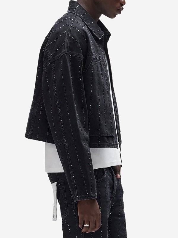 Куртка джинсовая муж PURPLE P052-SPTH126 BLACK - 3