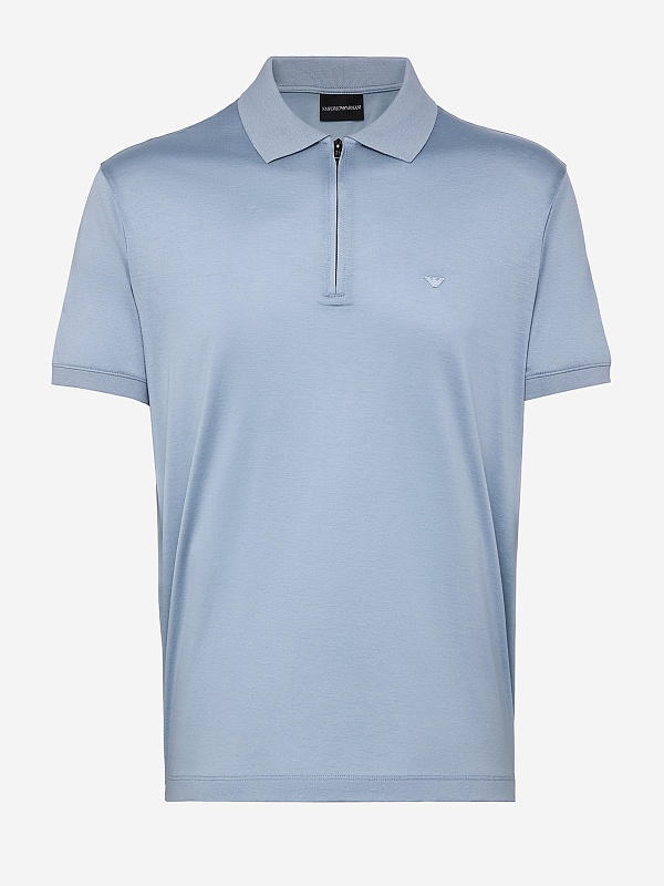 Поло муж Emporio Armani EM001082 AF10017 U9378 SUBDUED BLUE - 5