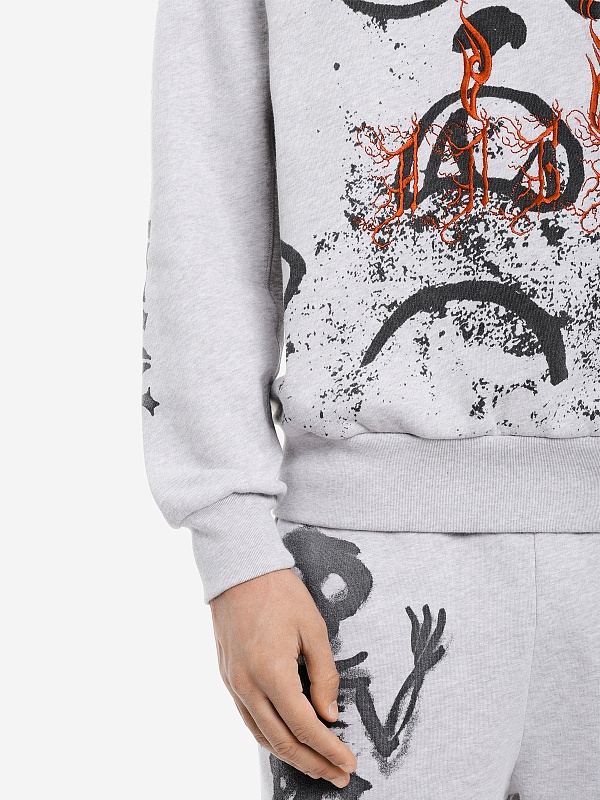 Толстовка муж Aries AR2000505 GREY MARL - 6