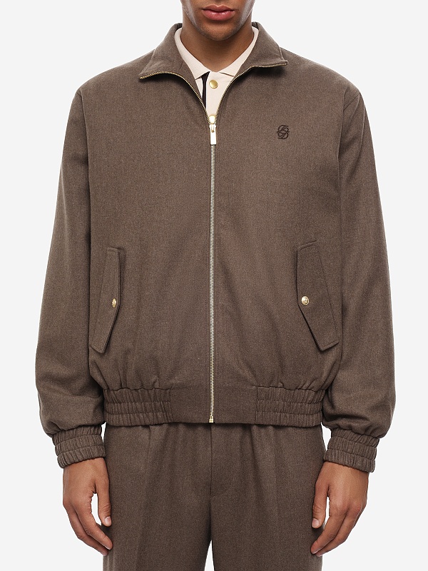 Бомбер муж Drôle de Monsieur L-JT234-WV016-LBR LIGHT BROWN - 3