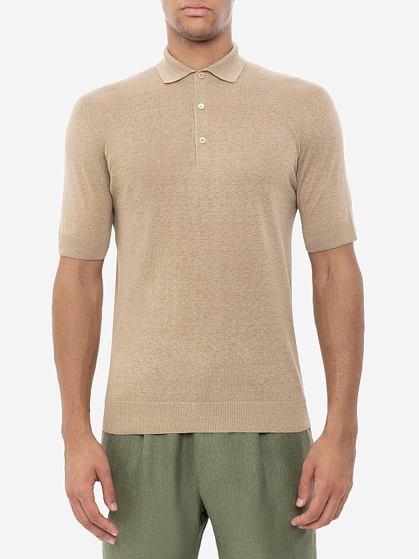 Поло муж Filippo De Laurentiis PL1MC LS16R 080 sand - 1