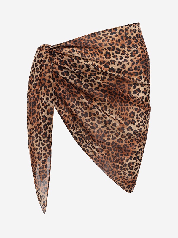 Парео жен MC2 Saint Barth SRE001 00168L SILK VOILE SAND LEOPARD 19 - 0