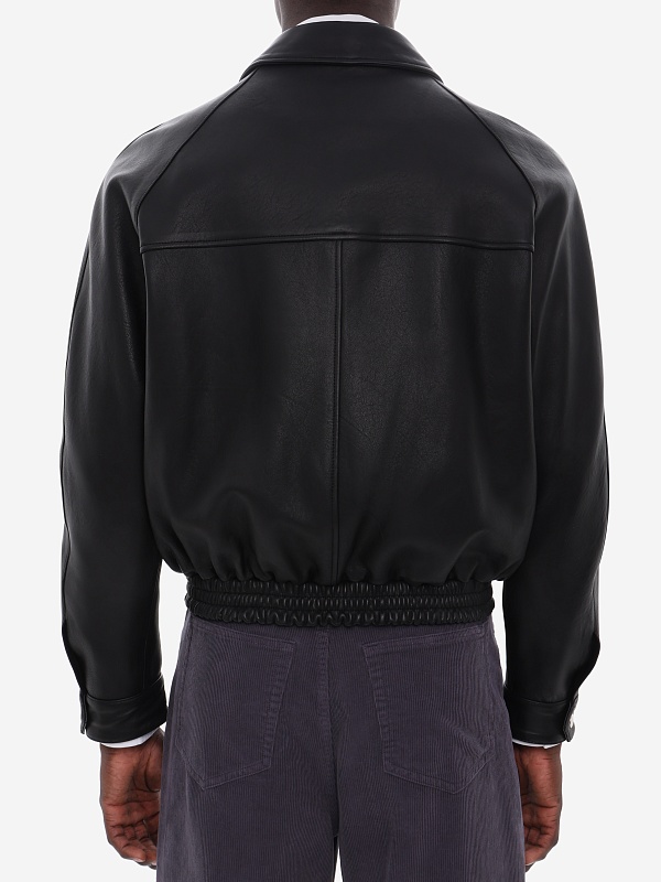 Куртка кожаная муж Tonywack BF12LJ101 BLACK - 5