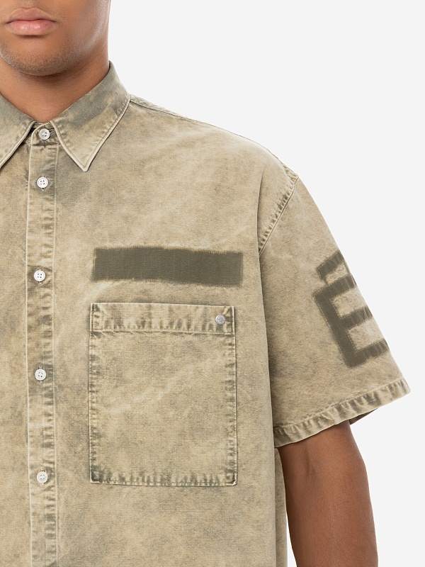 Рубашка муж Etudes Studio ILLUSION SS RIPSTOP GHOST E Sage - 5