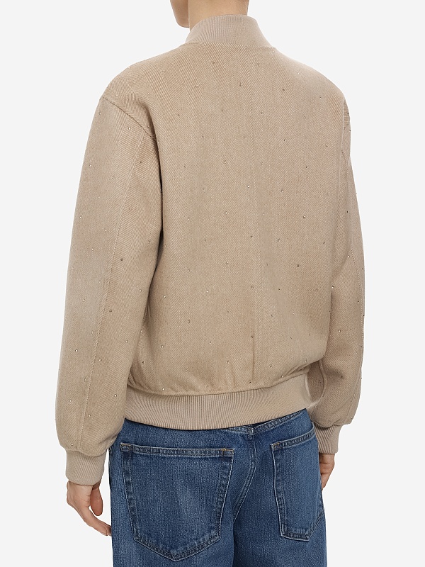 Бомбер жен MC2 Saint Barth ARD0001 00005I HERRINGBONE 11 STRASS - 2