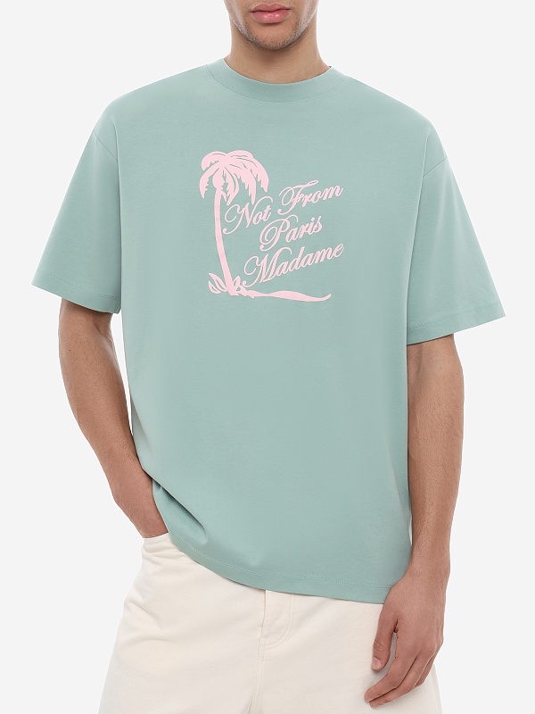 Футболка муж Drôle de Monsieur K-TS297-CO002-WG WATER GREEN - 3