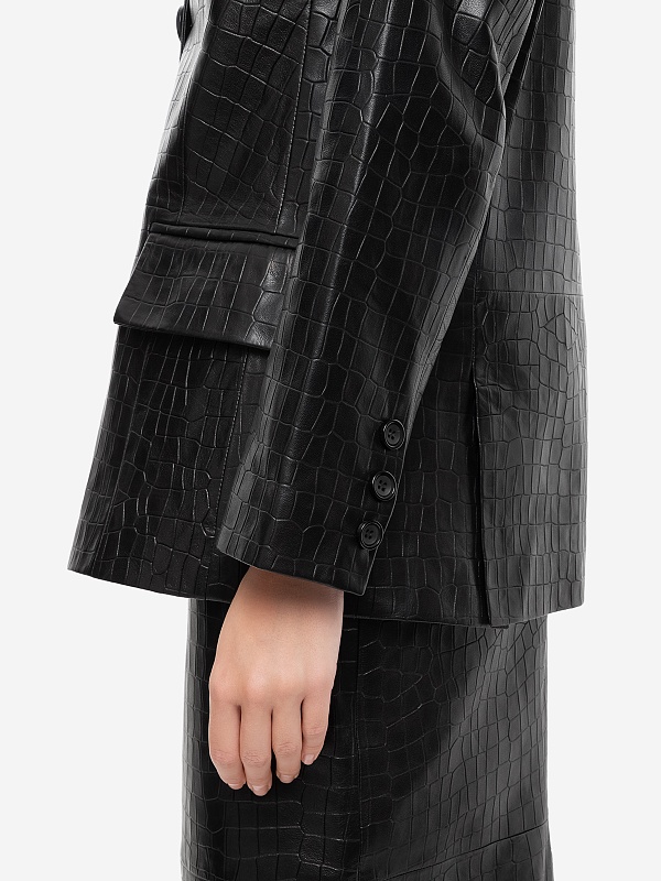 Жакет жен Burka an-2432 Черный кроко - 4