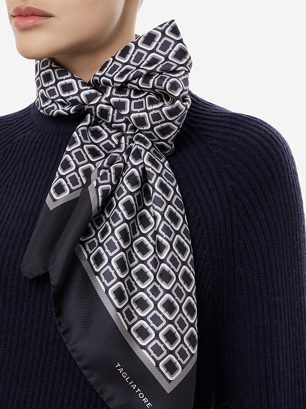 Платок жен TAGLIATORE FOULARD90 TD NTE26-01 2111 NERO - 4