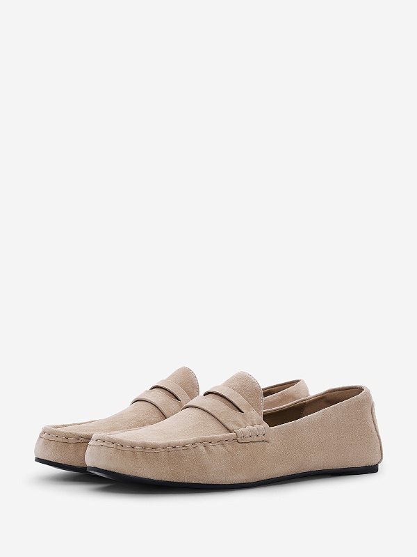 Мокасины жен Black Suede Studio DARLYN tan - 1