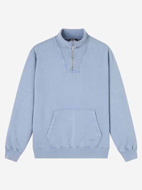 Толстовка муж A.P.C. COHMU-H37014 IAB LIGHT BLUE - 0