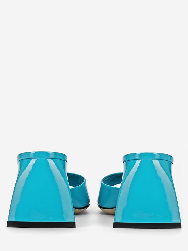 Босоножки By Far 22FWROMYMAQAP Romy Aqua Patent Leather Aqua - 4
