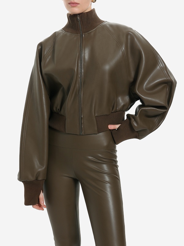 Куртка кожаная жен Norma Kamali ST3254LVR31867 BARK - 2