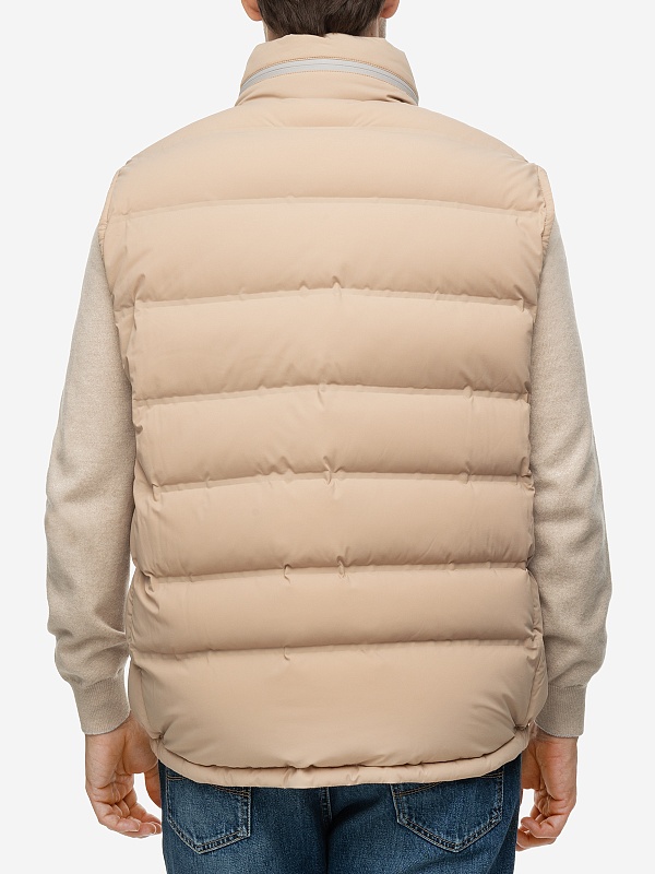 Жилет утепленный муж Brunello Cucinelli MM4031940 SABBIA - 3