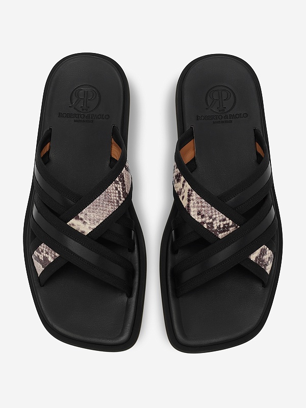 Сандалии муж ROBERTO di PAOLO 90510 BLACK - 4