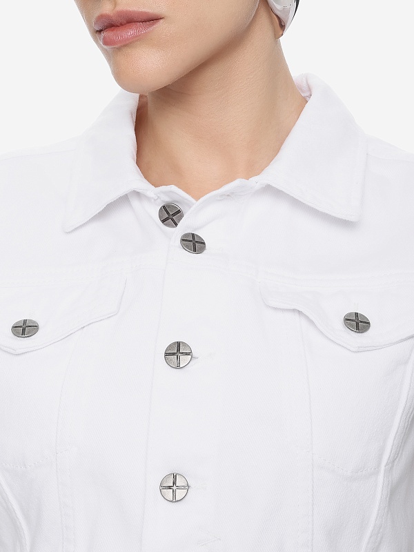 Куртка джинсовая жен Ksubi WPS26FT016 white - 4