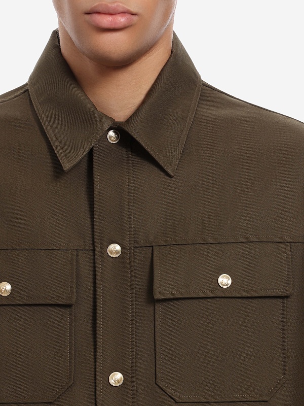 Рубашка муж Drôle de Monsieur I-SH178-PL144-KK KHAKI - 4