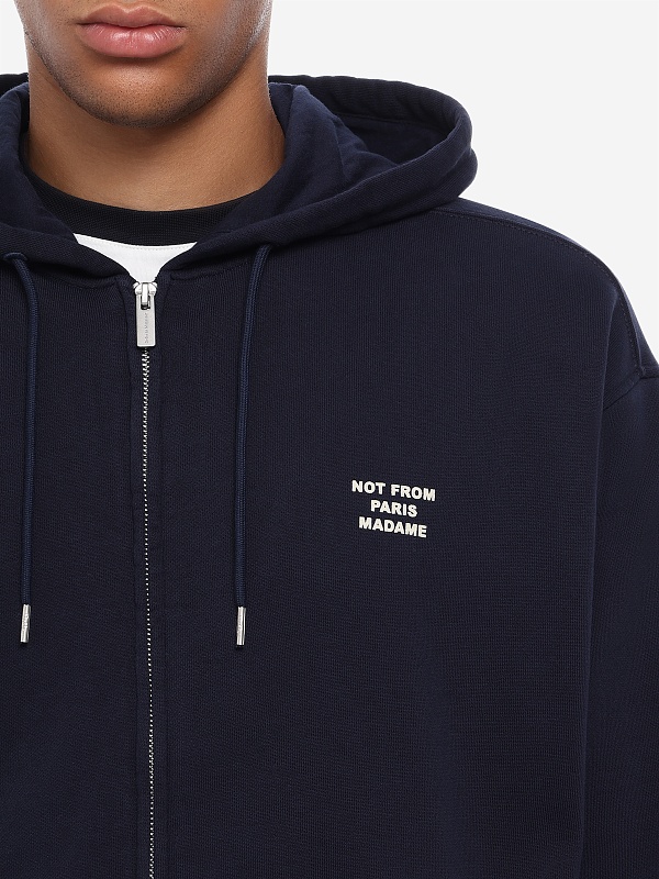 Толстовка на молнии муж Drôle de Monsieur PERM-HO207-CO312-NY NAVY - 5