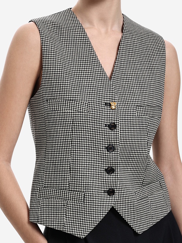 Жилет жен EENK EEB-1P350-VT01-BI Black/Cream - 4