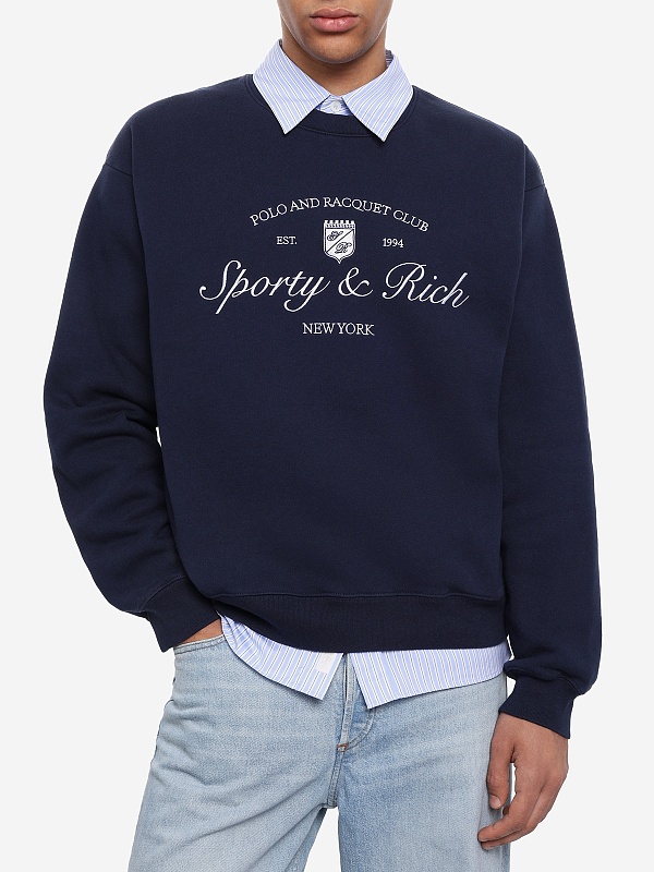 Толстовка муж Sporty & Rich ST09875412BL106 Dark Navy - 3