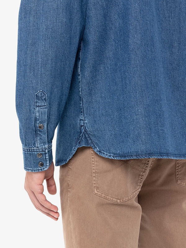 Рубашка муж 7 For All Mankind JS6MC210EX MID BLUE - 4