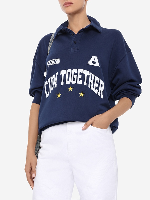 Толстовка муж Carne Bollente SS26PKN0101 Navy - 7