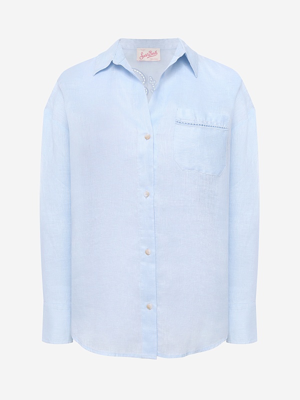 Рубашка жен MC2 Saint Barth CYS0002 08808L LINEN SB HOLED 31 EMB - 0