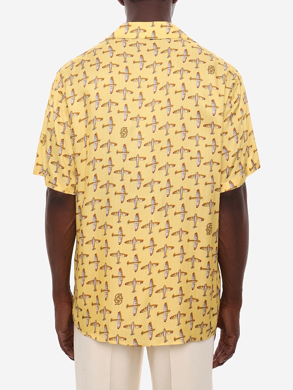 Рубашка муж Drôle de Monsieur J-SH230-VI028-YL YELLOW - 4