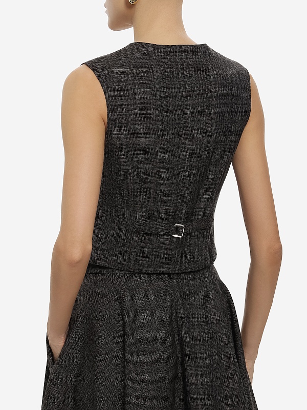 Жилет жен Officine Generale W25WTLG404 ICEDCOF/DKBRWN/ECRU - 2